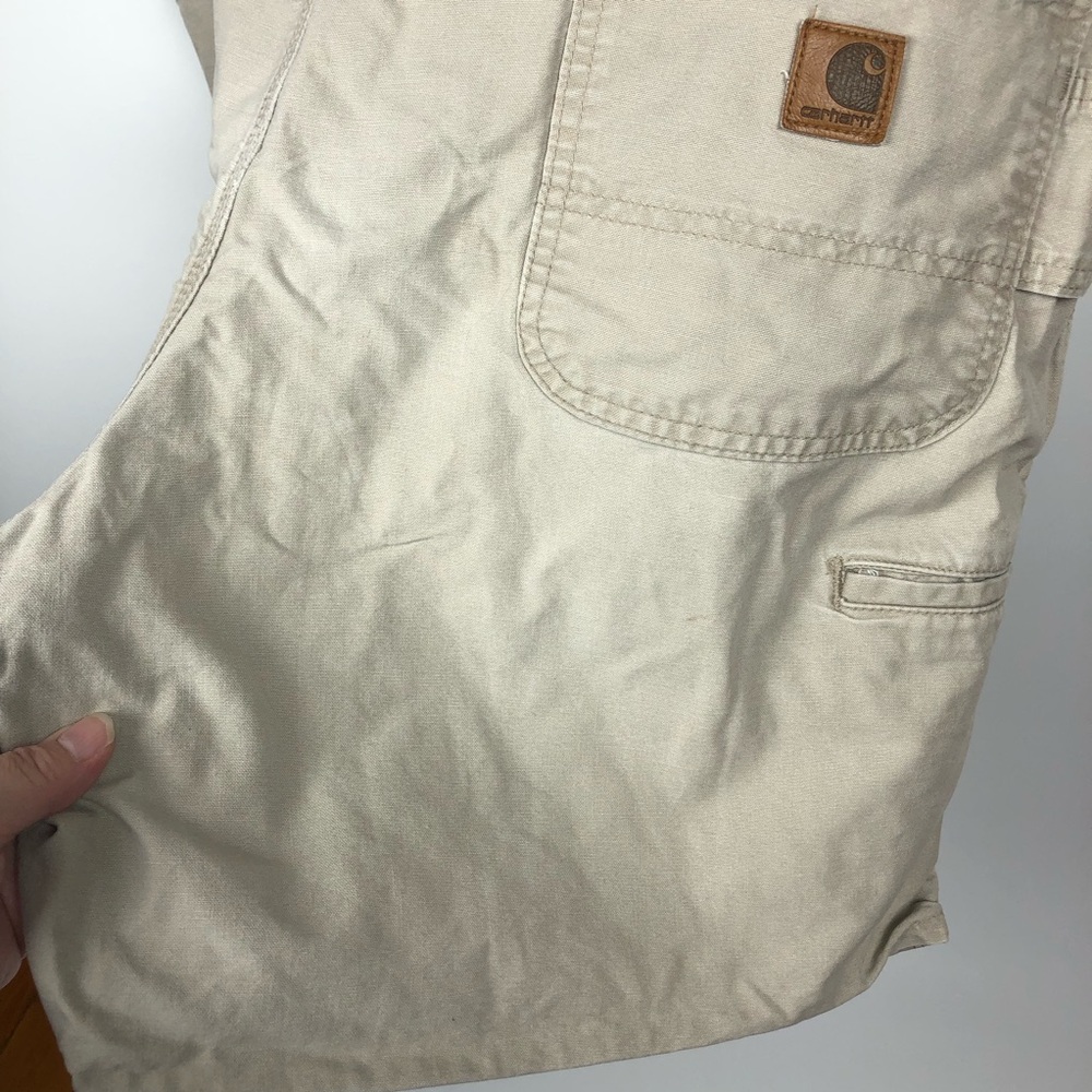 Carhartt Shorts Double Knee Carpenter Style 7” inseam Lt Tan VTG Mens Size 40 - Picture 12 of 16